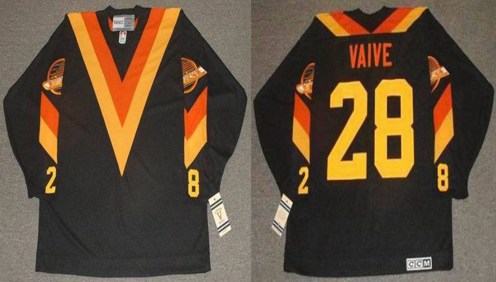 2019 Men Vancouver Canucks #28 Vaive Black CCM NHL jerseys->vancouver canucks->NHL Jersey